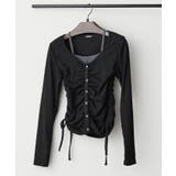 ブラック | テレコギャザーフェイクプルオーバー | RMAF NICE CLAUP / OLIVE des OLIVE
