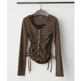 カーキ | テレコギャザーフェイクプルオーバー | RMAF NICE CLAUP / OLIVE des OLIVE