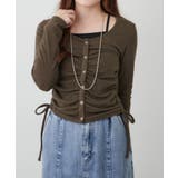カーキ | テレコギャザーフェイクプルオーバー | RMAF NICE CLAUP / OLIVE des OLIVE