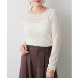 アイボリー | ストレッチレース長袖プルオーバー | RMAF NICE CLAUP / OLIVE des OLIVE