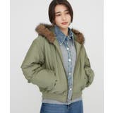フェイクファー付MA-1ブルゾン | RMAF NICE CLAUP / OLIVE des OLIVE | 詳細画像1