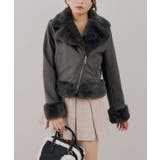 フェイクファー付ライダースジャケット | RMAF NICE CLAUP / OLIVE des OLIVE | 詳細画像25