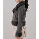フェイクファー付ライダースジャケット | RMAF NICE CLAUP / OLIVE des OLIVE | 詳細画像34