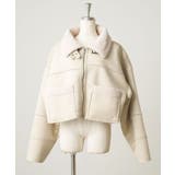 アイボリー | フェイクムートンショートジャケット | RMAF NICE CLAUP / OLIVE des OLIVE