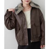 ミックスファー付合皮ブルゾン | RMAF NICE CLAUP / OLIVE des OLIVE | 詳細画像1