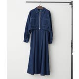 ネイビー | 【セットアイテム】デニムブルゾン×キャミワンピース | RMAF　NICE CLAUP / OLIVE des OLIVE