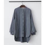 ブルー | ピーチダブルボタンブラウス | RMAF　NICE CLAUP / OLIVE des OLIVE