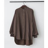 ブラウン | ピーチダブルボタンブラウス | RMAF　NICE CLAUP / OLIVE des OLIVE