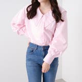 ピンク | 大衿パイピングブラウス | OLIVE des OLIVE OUTLET