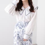 オフ | 大衿パイピングブラウス | OLIVE des OLIVE OUTLET