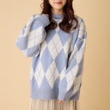 ブルー | ジャガードアーガイルプルオーバー | OLIVE des OLIVE OUTLET