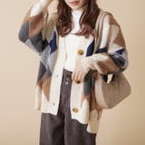 BIGアーガイルVニットカーディガン | OLIVE des OLIVE OUTLET | 詳細画像1