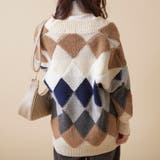BIGアーガイルVニットカーディガン | OLIVE des OLIVE OUTLET | 詳細画像10