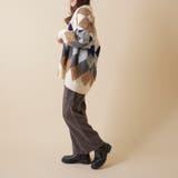 BIGアーガイルVニットカーディガン | OLIVE des OLIVE OUTLET | 詳細画像14