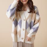 BIGアーガイルVニットカーディガン | OLIVE des OLIVE OUTLET | 詳細画像2