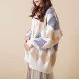 BIGアーガイルVニットカーディガン | OLIVE des OLIVE OUTLET | 詳細画像3