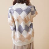 BIGアーガイルVニットカーディガン | OLIVE des OLIVE OUTLET | 詳細画像4