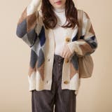 BIGアーガイルVニットカーディガン | OLIVE des OLIVE OUTLET | 詳細画像8