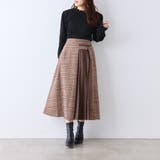 チェック×ピーチプリーツ切替スカート | RMAF NICE CLAUP / OLIVE des OLIVE | 詳細画像9