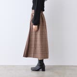 チェック×ピーチプリーツ切替スカート | RMAF NICE CLAUP / OLIVE des OLIVE | 詳細画像20