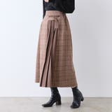 チェック×ピーチプリーツ切替スカート | RMAF NICE CLAUP / OLIVE des OLIVE | 詳細画像2