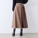 チェック×ピーチプリーツ切替スカート | RMAF NICE CLAUP / OLIVE des OLIVE | 詳細画像3