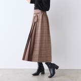 チェック×ピーチプリーツ切替スカート | RMAF NICE CLAUP / OLIVE des OLIVE | 詳細画像4