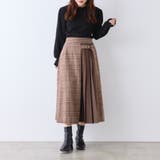 チェック×ピーチプリーツ切替スカート | RMAF NICE CLAUP / OLIVE des OLIVE | 詳細画像6