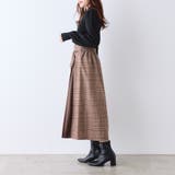 チェック×ピーチプリーツ切替スカート | RMAF NICE CLAUP / OLIVE des OLIVE | 詳細画像7