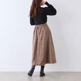 チェック×ピーチプリーツ切替スカート | RMAF NICE CLAUP / OLIVE des OLIVE | 詳細画像8