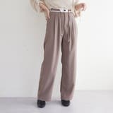 モカ | ウエスト配色切替タックパンツ | RMAF NICE CLAUP / OLIVE des OLIVE