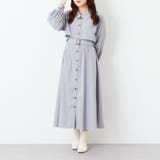 サックス | 微起毛カルゼトレンチワンピース | RMAF　NICE CLAUP / OLIVE des OLIVE