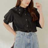 ブラック | 襟刺しゅうレースブラウス | RMAF NICE CLAUP / OLIVE des OLIVE