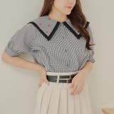 チェック | 襟刺しゅうレースブラウス | RMAF NICE CLAUP / OLIVE des OLIVE