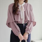 ピンク | 【オフィスカジュアル】配色ケープブラウス | RMAF NICE CLAUP / OLIVE des OLIVE