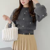チャコール | フェザーハート刺繍プルオーバー | RMAF NICE CLAUP / OLIVE des OLIVE