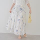ブルー | 【セットアップ対応】ぼかし花柄マーメイドスカート | RMAF NICE CLAUP / OLIVE des OLIVE