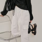 アイボリー | レースストラップ付カーゴパンツ | NICE CLAUP / OLIVE des OLIVE　OUTLET
