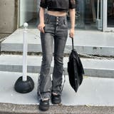 ブラック系 | サイドレースアップセミフレアデニム | RMAF NICE CLAUP / OLIVE des OLIVE
