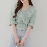 ミント | クロス衿ブラウス | NICE CLAUP / OLIVE des OLIVE OUTLET