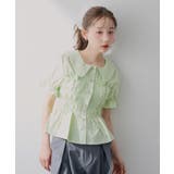 【韓国風コーデ】10色展開、シャーリング衿付ブラウス | RMAF NICE CLAUP / OLIVE des OLIVE | 詳細画像5