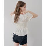 【韓国風コーデ】10色展開、シャーリング衿付ブラウス | RMAF NICE CLAUP / OLIVE des OLIVE | 詳細画像45
