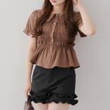 【韓国風コーデ】10色展開、シャーリング衿付ブラウス | RMAF　NICE CLAUP / OLIVE des OLIVE | 詳細画像49 