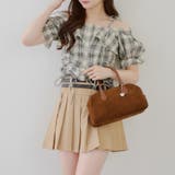 チェック | 肩リボンドロストブラウス | RMAF NICE CLAUP / OLIVE des OLIVE