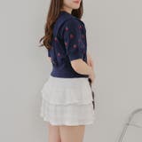 【ガーリーコーデにおすすめ】チェリー刺しゅうカーデイガン | NICE CLAUP / OLIVE des OLIVE OUTLET | 詳細画像4