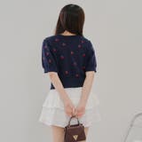 【ガーリーコーデにおすすめ】チェリー刺しゅうカーデイガン | NICE CLAUP / OLIVE des OLIVE OUTLET | 詳細画像5