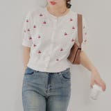 【ガーリーコーデにおすすめ】チェリー刺しゅうカーデイガン | NICE CLAUP / OLIVE des OLIVE OUTLET | 詳細画像14