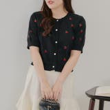 【ガーリーコーデにおすすめ】チェリー刺しゅうカーデイガン | NICE CLAUP / OLIVE des OLIVE OUTLET | 詳細画像21