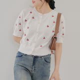 アイボリー | 【ガーリーコーデにおすすめ】チェリー刺しゅうカーデイガン | NICE CLAUP / OLIVE des OLIVE OUTLET