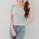 Lグレー | 【＠re.__mi23セレクト】裾レースTシャツ | RMAF　NICE CLAUP / OLIVE des OLIVE